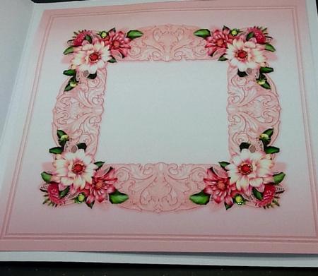 Pink Dahlias Matching 8in x 8in Insert Plate by Sally Dowling