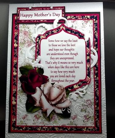 Mother's Day Red & White Roses by Sally Dowling