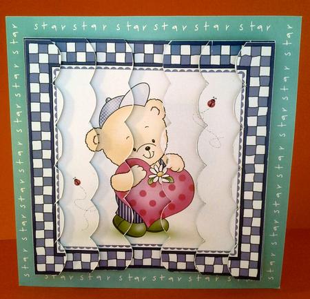 Robert's Heart Scallop Edge Side Stacker by Sally Griffiths