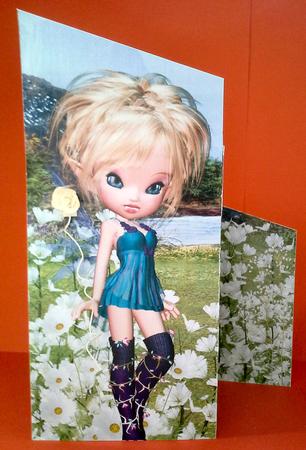 Phlox Fairy Cascade Card by Sally Griffiths