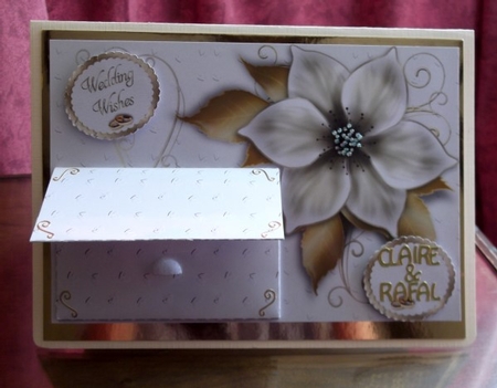 Gold Wedding Gift Pocket Card by Sally Hickling