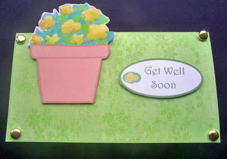 From the Heart Over the Edge Flower Pot by Sally Hickling