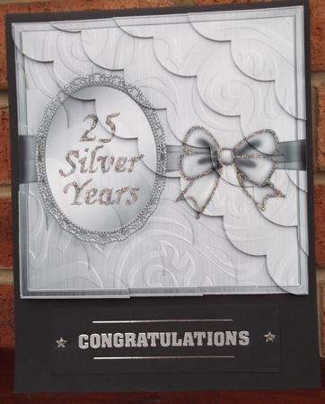 8 x 8 25 Silver Years Kit with Scalloped Corners by Sally Hickling
