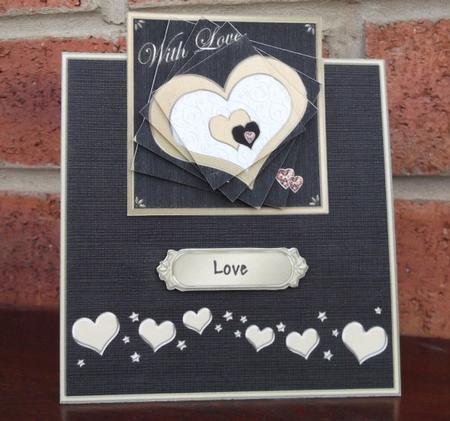 Elegant Hearts No-Hole Over the Edge with Spiral Pyramid Topper by Sally Hickling