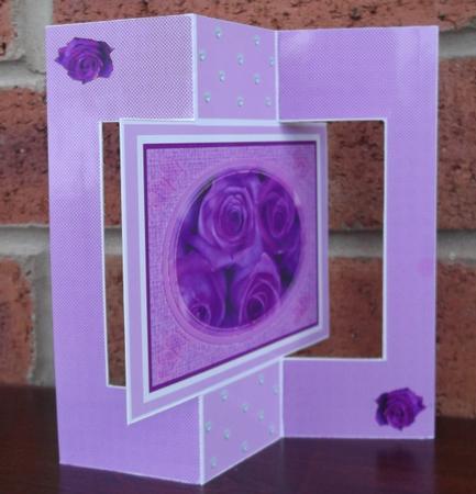Roses and Pearls Swing Card by Sally Hickling
