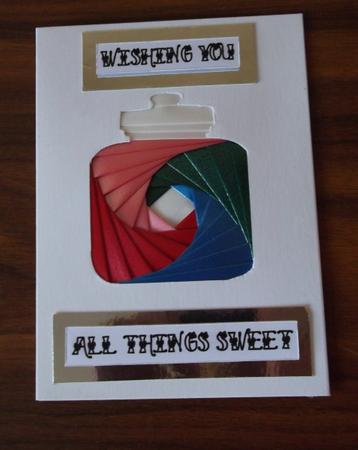 Candy Jar Iris Folding Pattern by Sally Hickling