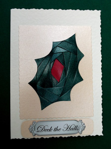 Holly Leaf Iris Folding Pattern by Sally Hickling
