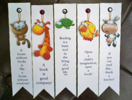 Animal Bookmarks for Kids Kit by Sally Hickling