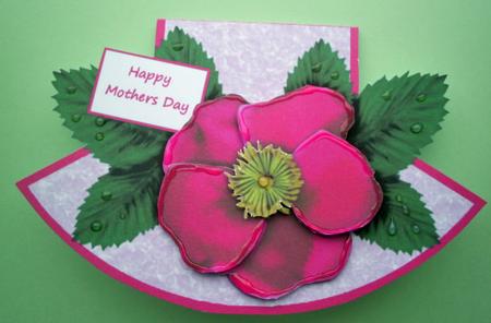 Mothers Day Rose Wobble Card by Sally Hickling
