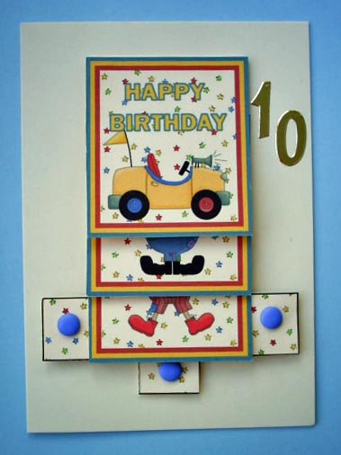 Clown Birthday Waterfall Sheet by Sally Hickling
