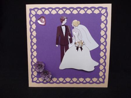 Bride and Groom Decoupage by Sally Hickling