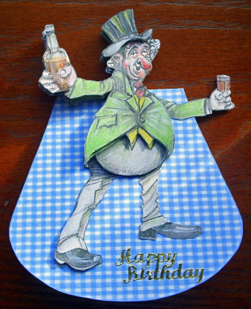Have a Drink on Me -wobble Card by Sally Hickling