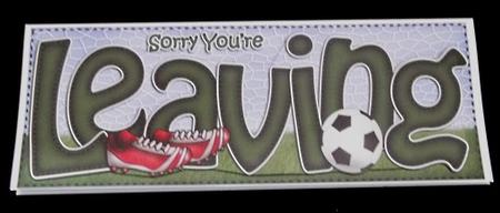 Sorry You're Leaving Large Dl with 3D Decoupage by Sally Hickling