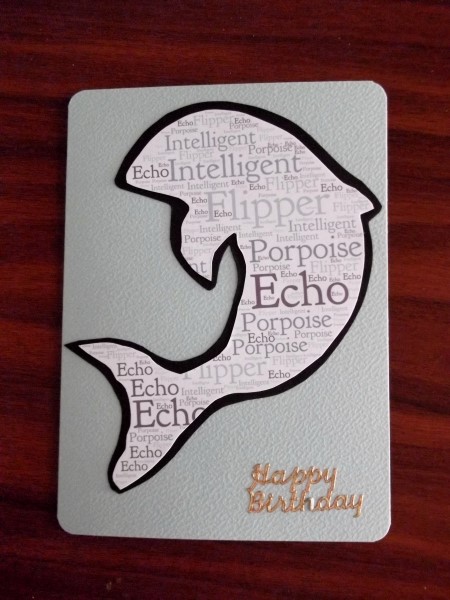 Dolphins Word Art by Sally Hickling
