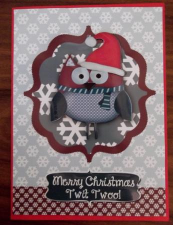 Christmas A5 Decoupage Step by Step Ditzy Owl Card Featured Gallery Photo