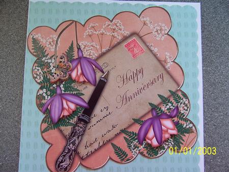 Lilac Peach Fushcia Anniversary 8in Scallop Step by Step by Sally Szulikowski