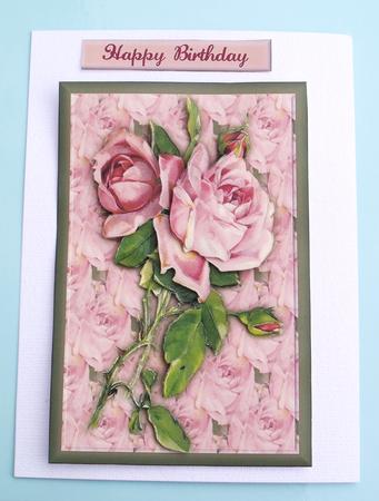 Large Peach Rose Decoupage by Sally Weight