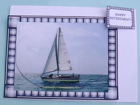 Sailing Sail Boat on the Sea Birthday Retirement Bon Voyage by Sally Weight