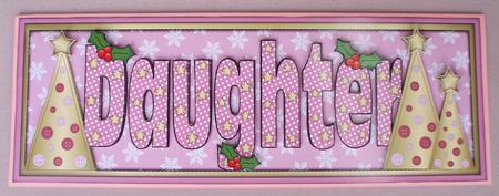 Buttons Christmas Trees Daughter Large Dl by Sally Booth