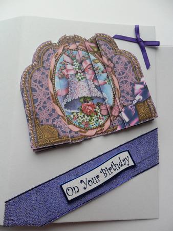 Floral Lilac Bell Ornate Scalloped Side Stacker by Sam Trudgeon