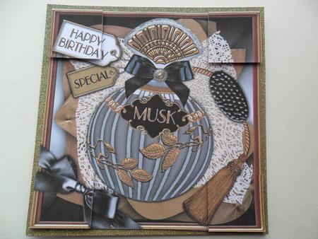 Black Musk Perfume Birthday 8in Topper Sheet by Sam Trudgeon