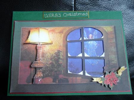 Christmas Window -angel's Visit by Samantha Auld