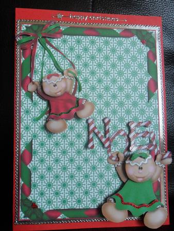 Christmas Gingerbread Babies Decoupage by Samantha Auld