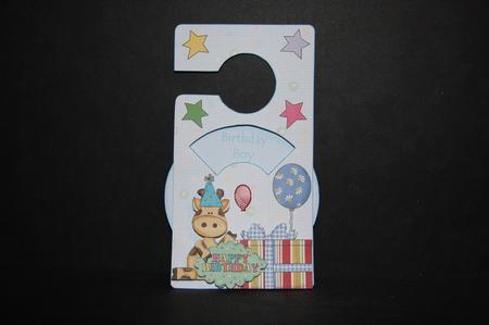 Party Boy Spinnin' Door Hanger by Samantha Kallenbach