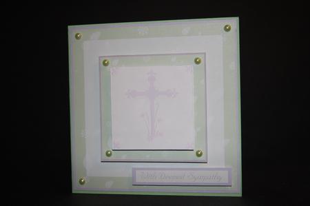 Lilac and Green with Sympathy Cross Quick Card by Samantha Kallenbach