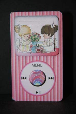 Best Friends Mp4 Shaped Card with Pyramage by Samantha Kallenbach