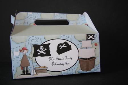 Gable Pirate Party Takeaway Box by Samantha Kallenbach