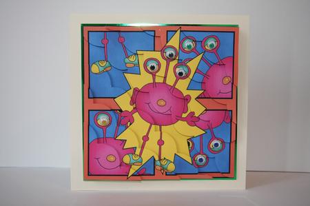8 x 8 Aliens Kit with Scalloped Corners by Samantha Kallenbach