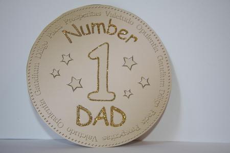 Number 1 Dad Medal Rock N Roll Kit with Envelope and Insert by Samantha Kallenbach