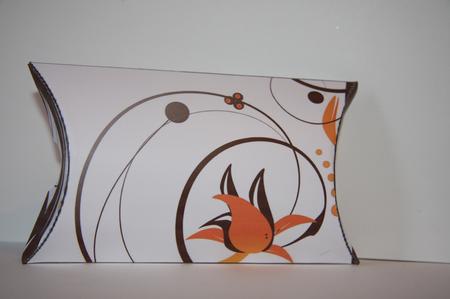Burst of Orange Floral Pillow Gift Box by Samantha Kallenbach