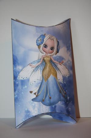 Blossom Fairy in Blue Pillow Box by Samantha Kallenbach
