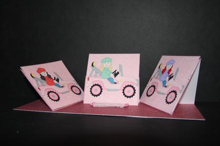 Girly Car Triple Easel Twist Card Kit by Samantha Kallenbach