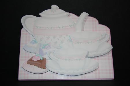 Tea for Two Easel Card Kit with Decoupage by Samantha Kallenbach