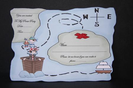 Pirate Scroll Birthday Invitation by Samantha Kallenbach
