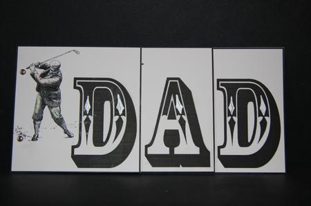 Vintage Golf Father's Day Book Card for Dad by Samantha Kallenbach