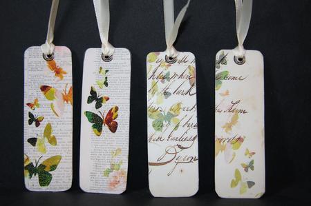 Butterflies and Flowers Vintage Bookmarks - Set Three by Samantha Kallenbach