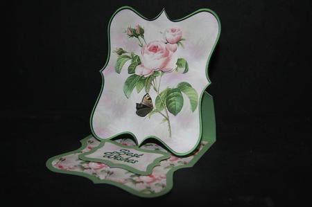 Petit Rose Bracket Easel Card by Samantha Kallenbach