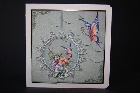 Floral Butterfly Pendulum with Duo Corner Stacker by Samantha Kallenbach
