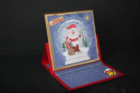 8 x 8 Santa Got Stuck Snowglobe Kit with Scalloped Corners by Samantha Kallenbach