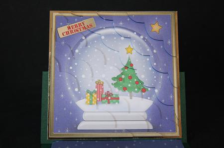 8 x 8 Xmas Tree Snowglobe Kit with Scalloped Corners by Samantha Kallenbach