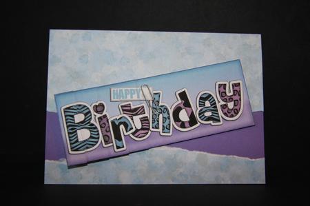 Dl Happy Birthday Animal Print Felties Side Stacker Topper by Samantha Kallenbach