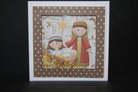 A Child is Born Shaker/picture Frame Card by Samantha Kallenbach