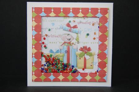 Have You Been Naughty or Nice? Shaker/picture Frame Card by Samantha Kallenbach