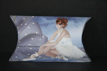 Ballerina Ribbons in White Pillow Box by Samantha Kallenbach