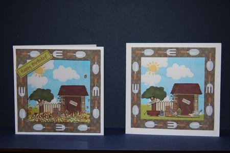 Green Fingers! Shaker/picture Frame Card by Samantha Kallenbach