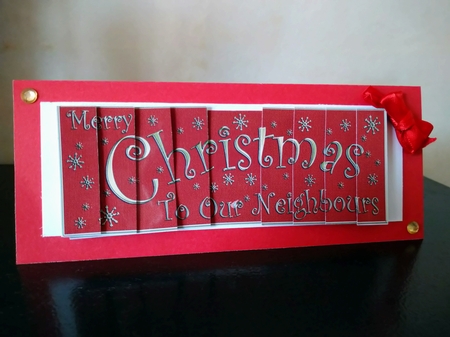 Merry Christmas To Our Neighbours -  DL side stacker Topper by Samantha  Manterfield 